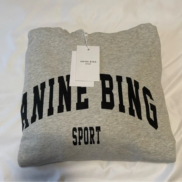 Anine Bing Sports Harvey Sweatshirt In Heather Grey - Picture 5 of 8